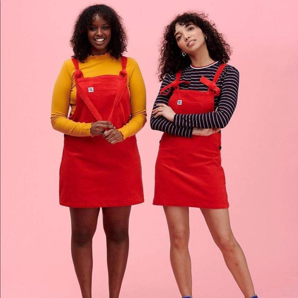 SOLD Lucy and Yak corduroy mini Pini Flame Red (L)